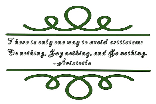 Avoid Criticism - Aristotle